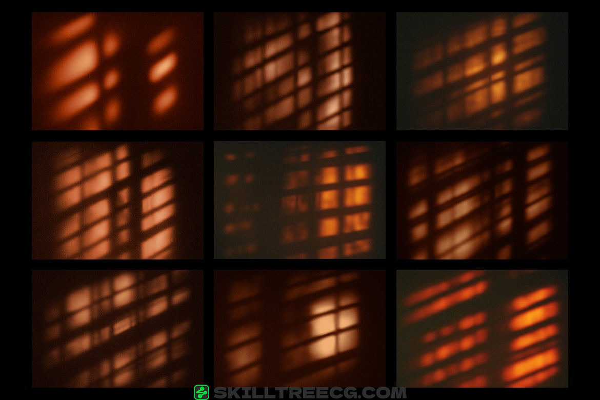 图片[2]-Sunset Grids Warm Shadow Backgrounds（036277）-技能树